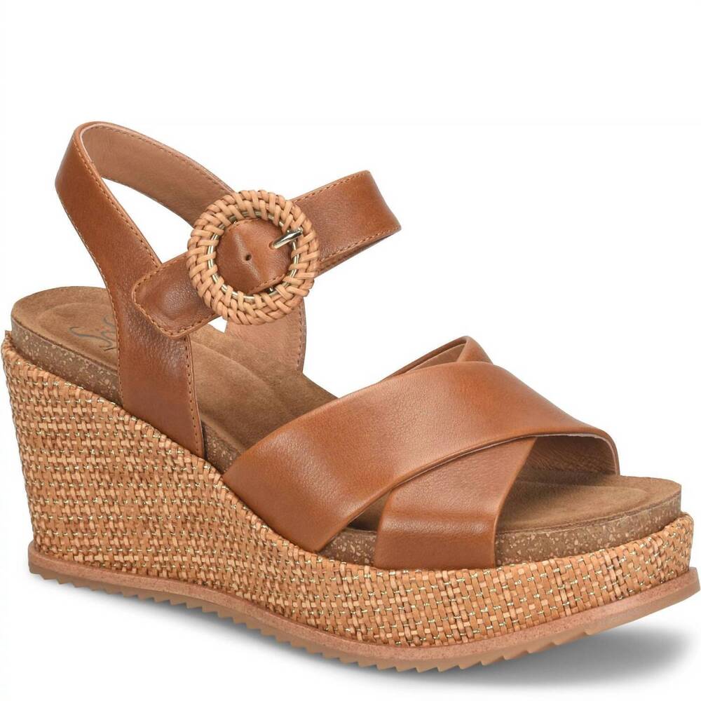 NEW SOFFT women's dorathy wedge sandal in luggage